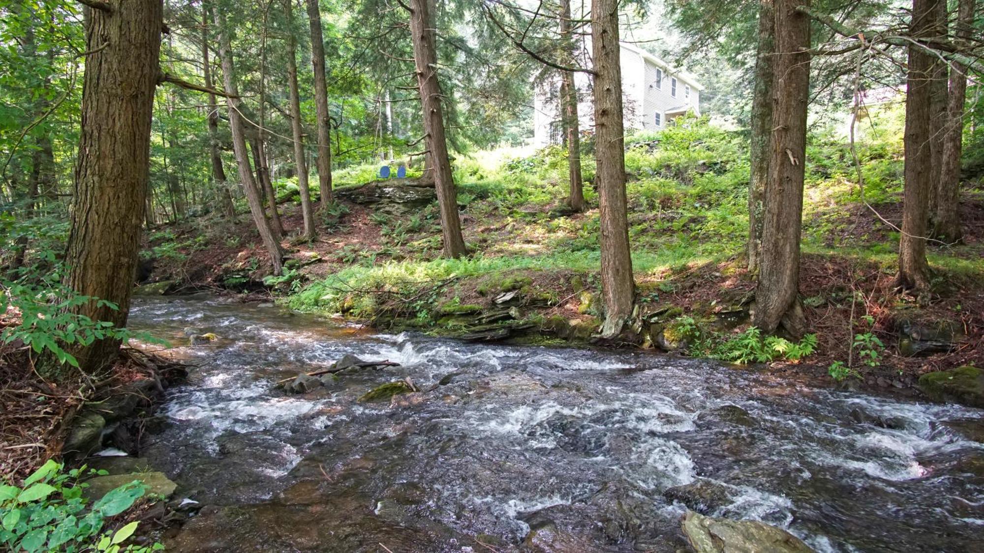 Secluded Streamside Home With Hot Tub Margaretville Eksteriør bilde